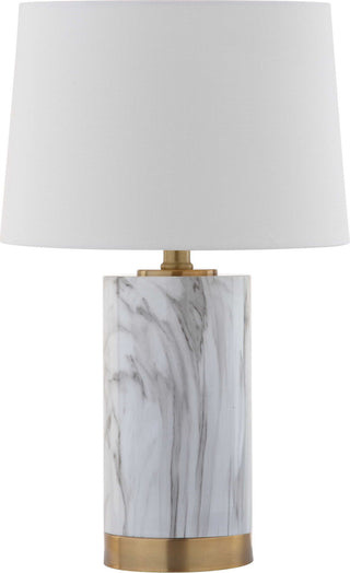 Safavieh Clarabel TBL4043A White Marble / Gold Lamp Main Off