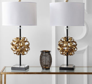 Safavieh Lionel TBL4050A Black / Gold Lamp Room Scene Off Feature