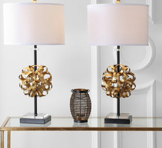 Safavieh Lionel TBL4050A Black / Gold Lamp Room Scene On Feature