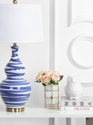 Safavieh Aviana TBL4052A Gold / Blue Lamp Room Scene Off Feature