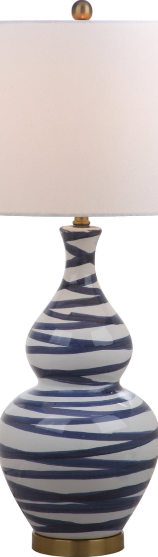 Safavieh Aviana TBL4052A Gold / Blue Lamp Main On