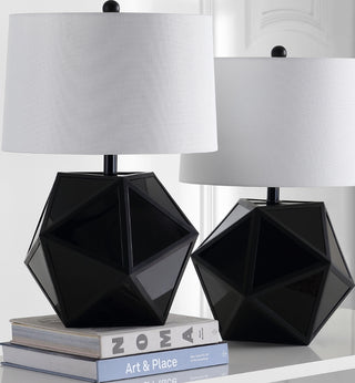 Safavieh Brycin TBL4059A Black / Chrome Lamp Room Scene Off Feature