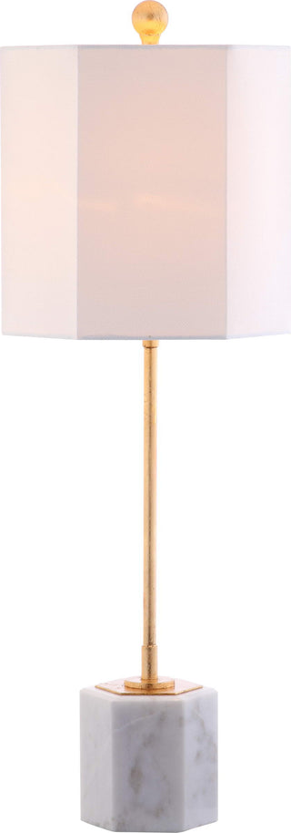Safavieh Magdalene TBL4069A White Marble / Gold Lamp Main On