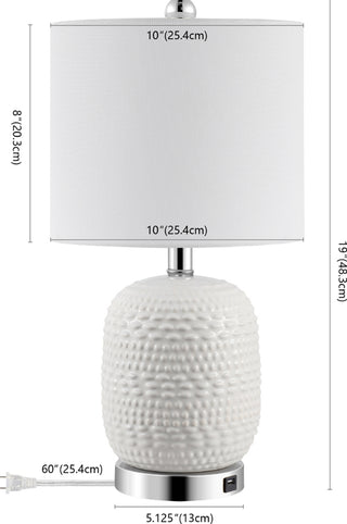 Safavieh Tucana TBL4099A White Lamp Main On