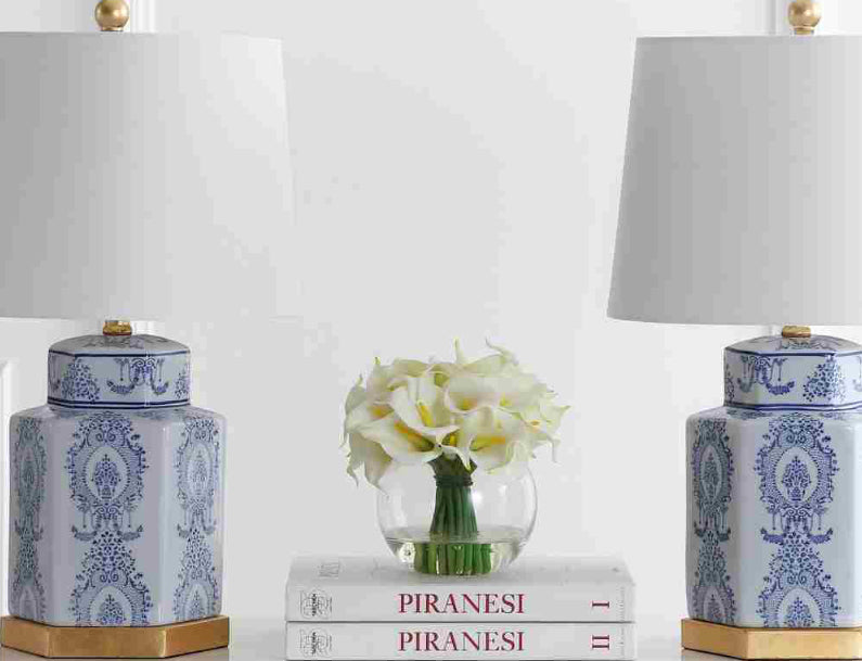 Safavieh Bodin TBL4150A Blue / White Lamp main image