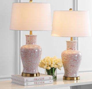 Safavieh Calli TBL4161A Pink / White Lamp Room Scene On Feature