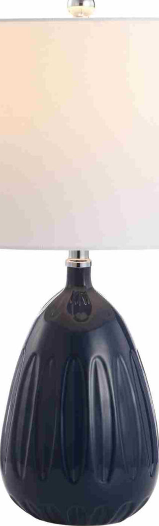Safavieh Linnett TBL4165B Navy Lamp Main On
