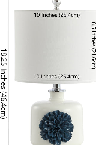 Safavieh Olinda TBL4171A White / Blue Lamp main image