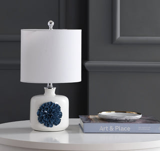 Safavieh Olinda TBL4171A White / Blue Lamp Room Scene Off Feature