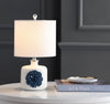 Safavieh Olinda TBL4171A White / Blue Lamp Room Scene On Feature