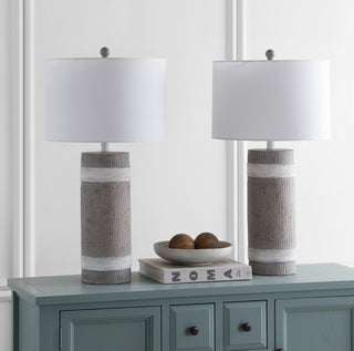 Safavieh Brixton TBL4181A Brown / White Lamp Room Scene Off Feature