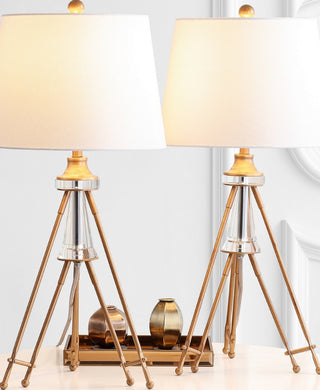 Safavieh Graham TBL4189A Brass Lamp Room Scene On Feature