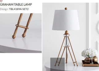 Safavieh Graham TBL4189A Brass Lamp Main On