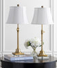Safavieh Callen TBL4192A Clear/Brass Gold Lamp Room Scene Off Feature