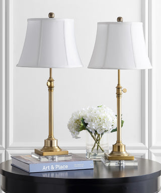 Safavieh Callen TBL4192A Clear/Brass Gold Lamp Room Scene Off Feature
