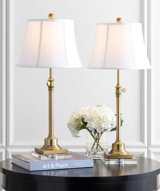 Safavieh Callen TBL4192A Clear/Brass Gold Lamp Room Scene On Feature