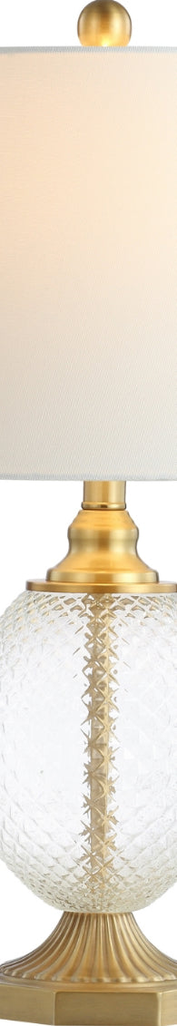 Safavieh Kaiden TBL4199A Brass / Clear Lamp Main On