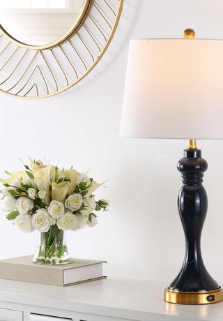 Safavieh Cayson TBL4203A Navy / Gold Lamp Room Scene On Feature