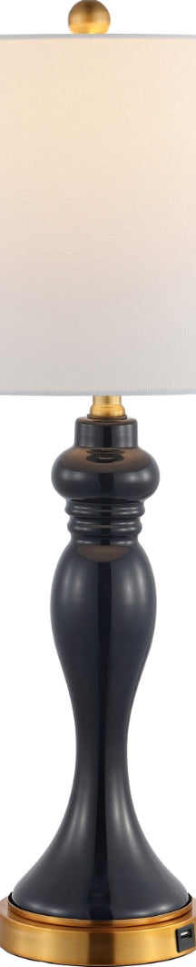 Safavieh Cayson TBL4203A Navy / Gold Lamp Main On