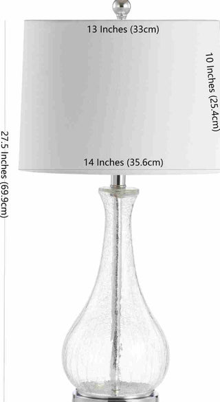Safavieh Finnley TBL4206A Clear / Chrome Lamp main image
