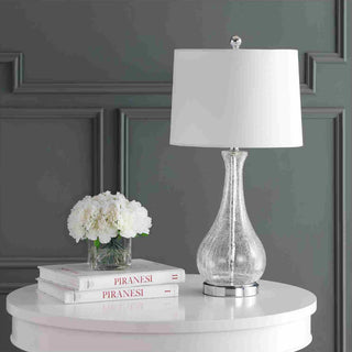 Safavieh Finnley TBL4206A Clear / Chrome Lamp Room Scene Off Feature