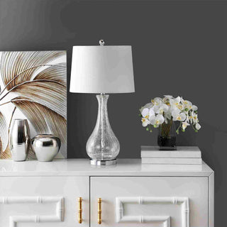 Safavieh Finnley TBL4206A Clear / Chrome Lamp Room Scene Off Feature