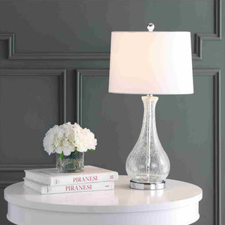 Safavieh Finnley TBL4206A Clear / Chrome Lamp Room Scene On Feature