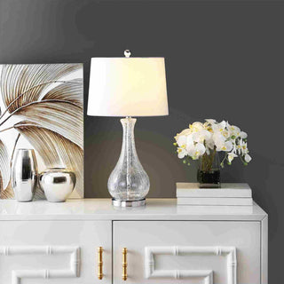 Safavieh Finnley TBL4206A Clear / Chrome Lamp Room Scene On Feature