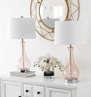Safavieh Finnley TBL4206C Blush Lamp Room Scene Off Feature