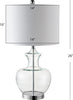 Safavieh Bilsor TBL4218A Clear / Chrome Lamp main image