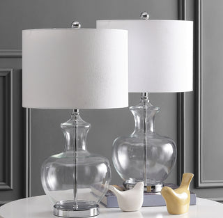 Safavieh Bilsor TBL4218A Clear / Chrome Lamp Room Scene Off Feature