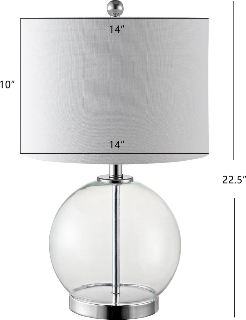 Safavieh Lonni TBL4219A Clear / Chrome Lamp main image