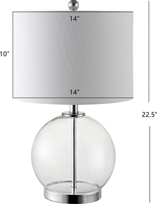 Safavieh Lonni TBL4219A Clear / Chrome Lamp main image