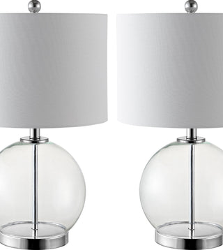 Safavieh Lonni TBL4219A Clear / Chrome Lamp Main Off