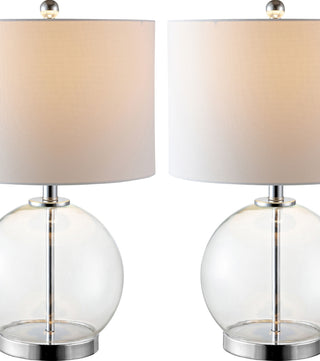 Safavieh Lonni TBL4219A Clear / Chrome Lamp Main On