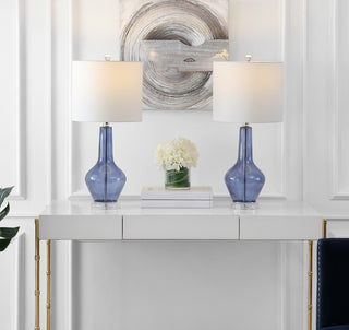 Safavieh Velor TBL4220B Blue Lamp Room Scene On Feature