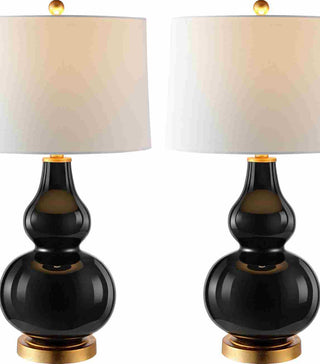 Safavieh Karlen TBL4223B Black / Gold Lamp Main On