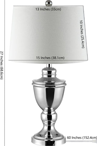 Safavieh Ressa TBL4225A Nickle Lamp main image