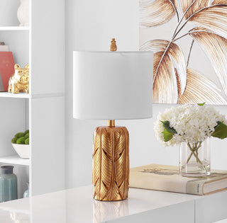 Safavieh Wilsa TBL4229A Gold Lamp Room Scene Off Feature