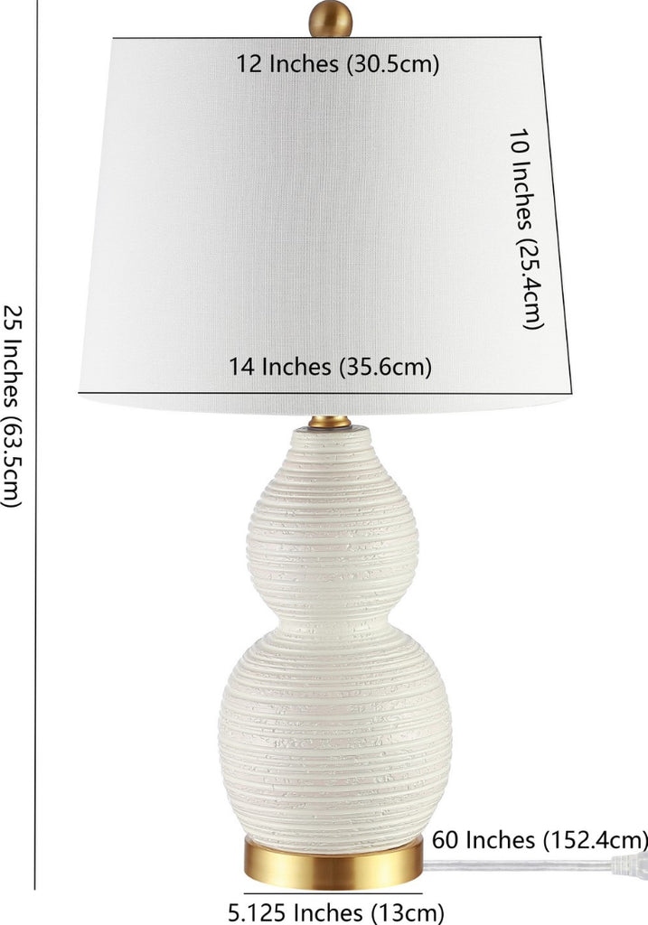 Safavieh Darsa TBL4241A White Lamp main image