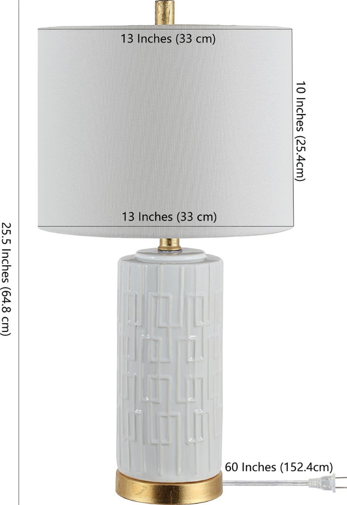 Safavieh Pehonix TBL4249A White / Gold Lamp main image