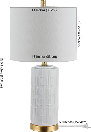 Safavieh Pehonix TBL4249A White / Gold Lamp main image