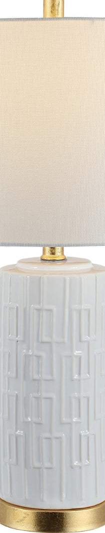 Safavieh Pehonix TBL4249A White / Gold Lamp Main On