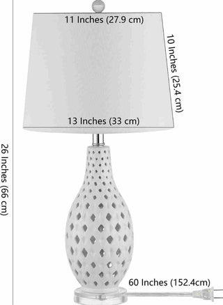 Safavieh Harlem TBL4250B White Lamp main image