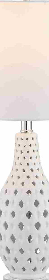 Safavieh Harlem TBL4250B White Lamp Main On
