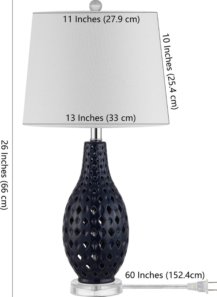Safavieh Harlem TBL4250C Navy Lamp main image