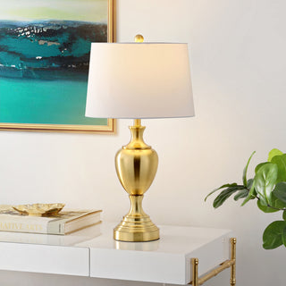 Safavieh Poppy TBL4251B Brass Lamp Room Scene On Feature