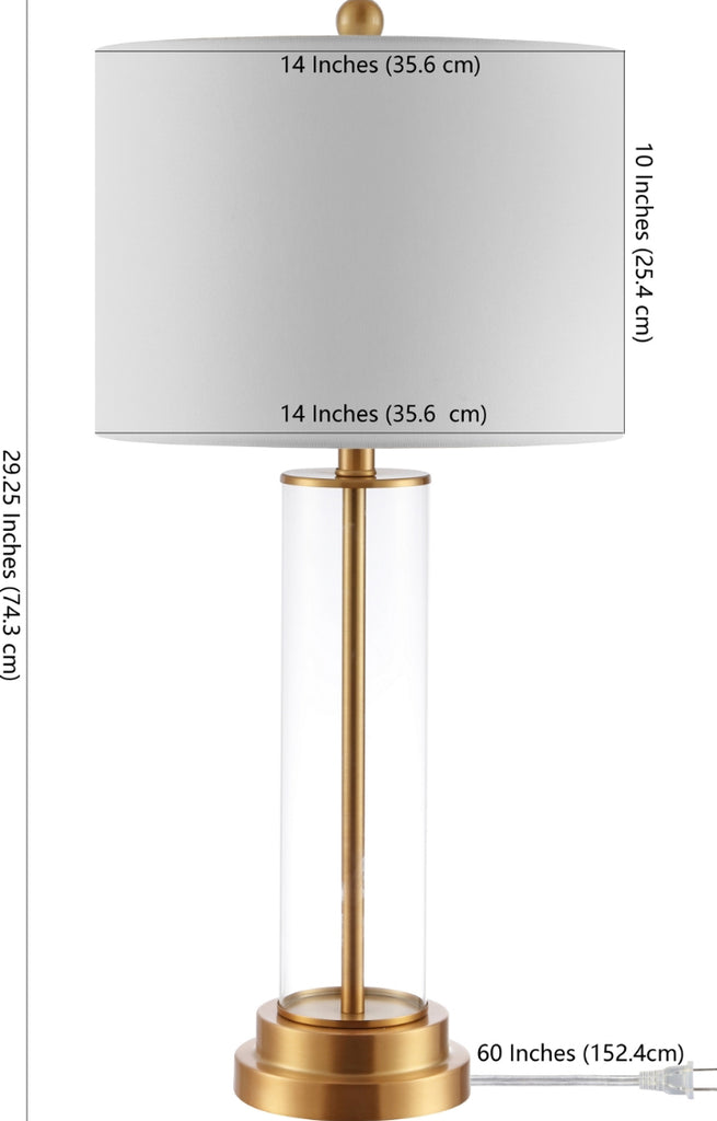 Safavieh Cassian TBL4253A Clear / Brass Lamp main image