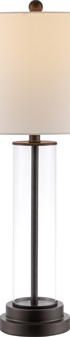 Safavieh Cassian TBL4253B Clear / Bronze Lamp Main On