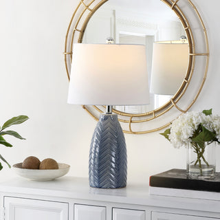 Safavieh Naji TBL4258A Blue Grey Lamp Room Scene On Feature